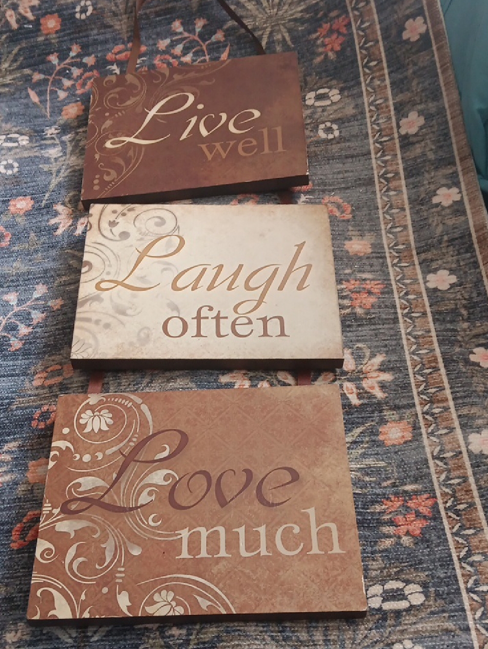 Live well laugh wall deco wood wall decor